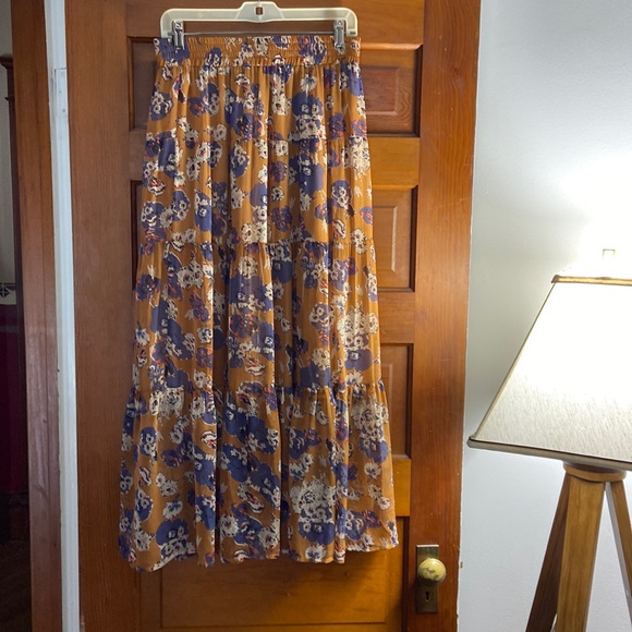 blue tassel Dresses & Skirts - Tiered maxi skirt